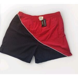 Men's Swim Shorts Size XL Trader Bay Black Red Athletic Retro Classic